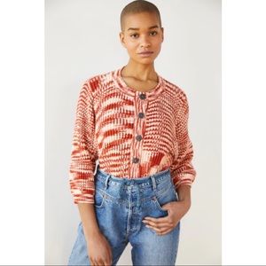 Misha & Puff Mini Fisherman Cardigan - Paprika space dye